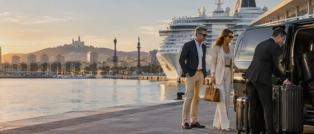Private chauffeur transfer from Barcelona Airport to cruise port
