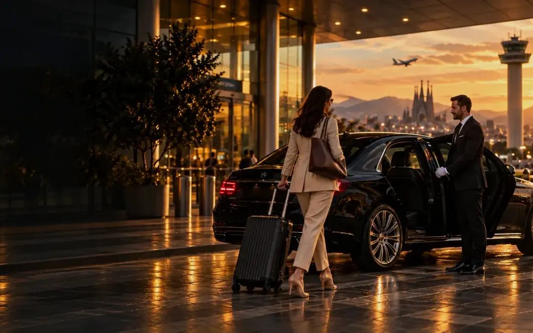 Luxury private chauffeur transfer from Barcelona Airport to Eixample